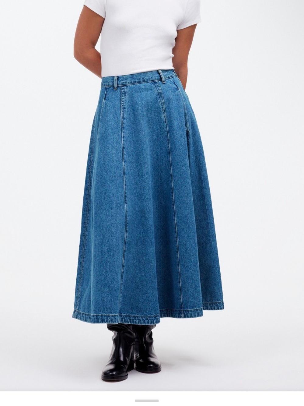 Madewell Denim Circle Skirt in Java Wash